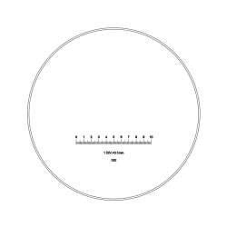 Reticle with 100 divisions in 10mm (Ø23mm)
