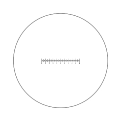 Reticle with 100 divisions in 10mm (Ø25mm)