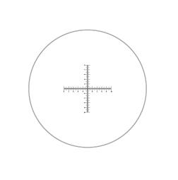 Reticle with crossed double scale 100 divisions in 10mm (Ø25mm)