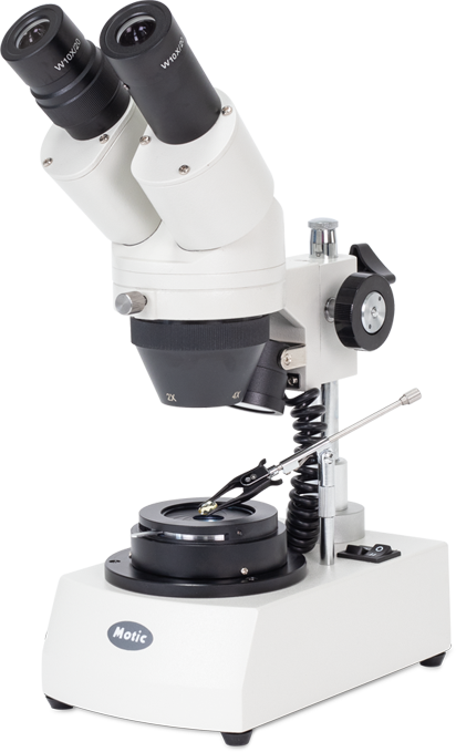 Motic's ST36C DF, basic stereomicroscope for gemmology